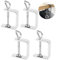 RUNEAY C Clamp 4 Pieces, Table Clamp, C Clamp Screw Clamp, Support Clamp for Clamps, Adjustable Screw Clamps, Small C-Clamp, Stainless Steel Table Clips, Universal Screw Clamps