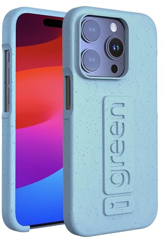 iGreen Cover Piantabile con Semi per iPhone 15 Pro - Custodia Eco-Friendly, Biodegradabile, Ultra Resistente, Soft Touch, 2 mm, Bordo Protettivo, Made in Italy (Azzurra, Semi Non Ti Scordar di Me).