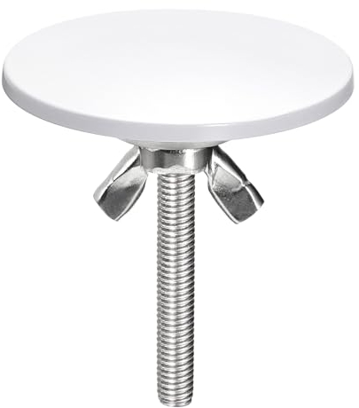 QUARKZMAN Tapones para Agujeros de Fregadero de Cocina, 1 Unidad - Tapón de Aleación de Zinc para Agujero de Grifo, Tapón para Dispensador de Jabón (Blanco)