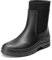 DREAM PAIRS stivali da pioggia impermeabili comodi stivali di gomma da donna stivali Chelsea di media altezza con suola antiscivolo,Size 40,Nero,SDRB2406W-E