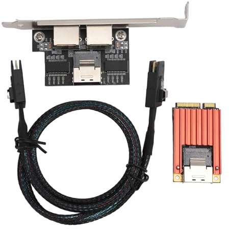 Carte Réseau Double PCIe Gigabit, Adaptateur Ethernet PCI Express 1000 M, Carte NIC LAN à Deux Ports pour Prise en Charge PXE pour Windows/Windows Server/Linux/Dos avec Profil Bas