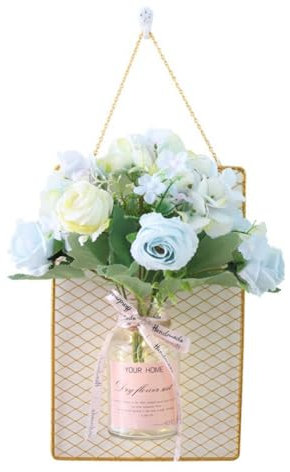 Stytpwra Nordisches schönes Stück, Wanddekoration, Zubehör, Innendekoration, Vase, hängend, Wandanhänger, Handwerk, Geschenk, Gitter, zum Aufhängen, mit Vase