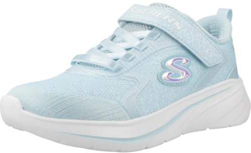 Skechers Wave 92 303557L/LTBL Mädchen Klettverschluss/Slipper Halbschuh, Größe 35