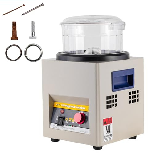 Tumbler magnetico per lucidatura gioielli con aghi da lucidatura da 500 g, macchina per finitura 2000 giri/min, per gioielleria, studio, lucidatrice professionale per gioielli per uso individuale