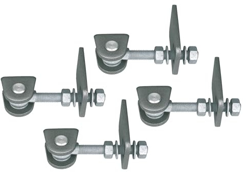 Alberts 852368 Torband | für 180° Öffnung | kurze Ausführung | feuerverzinkte Schrauben und Muttern, Bolzen und Splint aus Edelstahl | Gewinde M20 | 4er Set