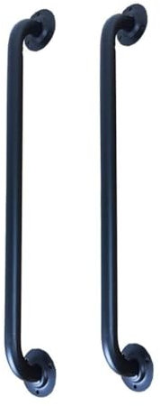 Lot de 2 poignées de porte antidérapantes en fer noir 5 longueurs (125 cm)