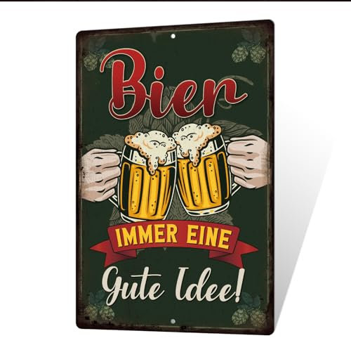 Putuo Decor 1 Stück Vintage Metall Bar Blechschild, Zinn Zeichen Wand Kunst Dekor für Home Bar Pub Club Garage Mann Höhle Dekor 7,8 x 11,8 Zoll (gute Idee)