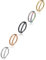 Lantine 5 Stück 16g 8mm Doppelt Septum Piercing Ring 316L Chirurgenstahl Hinged Segment Clicker Ring Forward Helix Piercing Gold/Stahlfarbe/Roségold/Schwarz/Regenbogen