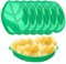 Wzhtuzi 12 Pezzi Vassoio da Portata per Feste in Foglia di Palma, Vassoio per Snack in Foglia di Palma da 25 * 20 cm, Decorazione per la Tavola dell'Home Office