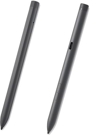 Dell Premier PN7522W Stylet actif rechargeable – 3 boutons, indicateur LED, pointe conique – Sans fil – Compatible Bluetooth 5.1 – Noir