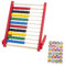 Cadre Compté en Bois Mathematiques Bouliers Numérique Jouet Éducatif en Bois Enfant Mathematiques Bouliers Boulier Calcul Jouet en Bois Enfant Abacus Jeu avec 100 Perles Abacus Coloré (Color 1)