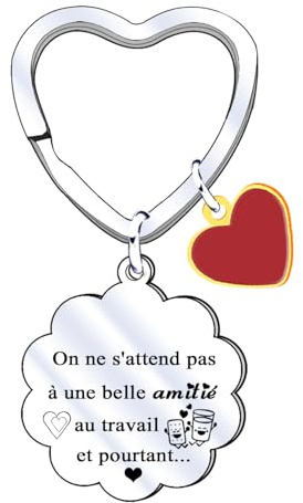 XWXWXW Cadeau Collègue Porte-clés Départ Collègue Cadeau Collegue De Travail Femme Porte Clef Meilleur Amie