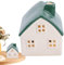 Beleuchtete Weihnachtshäuser Dorf, Feiertagsmittelaufsätze, Tischdekoration, Keramik-Hausdekoration, Weihnachtsfigur, Sammlerstück, Gebäudestadtszenen für Feiertage, Tischdekoration, festliche