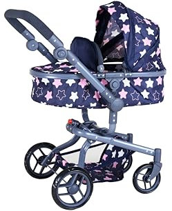 Knorrtoys 90943 - Puppenwagen Boonk - Star Blue pink