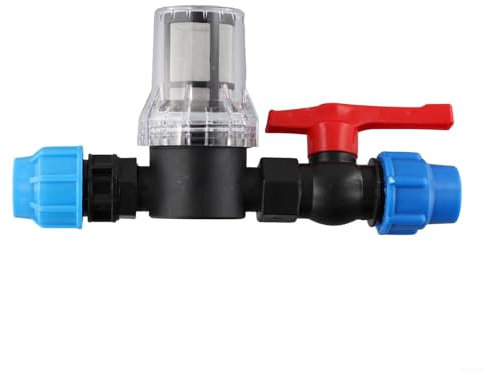 Filtro de riego por goteo, con tubo de plástico, conector rápido, filtro de goteo, adaptador de riego por goteo para conectar y filtrar agua en tu jardín (25 mm)