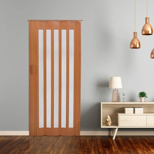 Warmiehomy 203 * 81cm Folding Door Internal 6mm Thickness PVC Folding Concertina Door Sliding Doors Internal