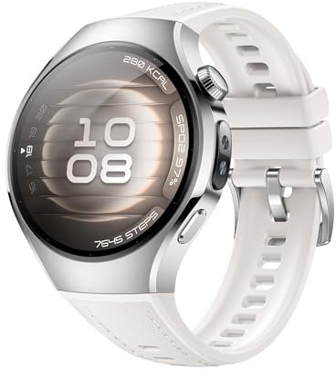 HUAWEI Watch 5, 42mm Smartwatches, Multi-Sensor Revolucionario X-Tap, SpO2 con la Yema del Dedo, Health Glance, Pago NFC, ECG, HRV, eSIM, Android & iOS, Blanco