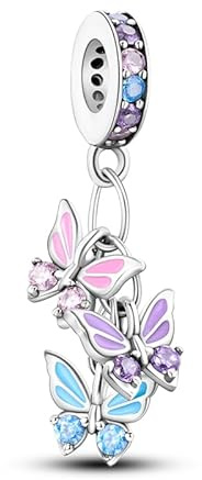 XWN Charm Anhänger Damen 925 Sterling Silber für Armband Charms Beads passend für Pandora Armband und Halskette, Kompatibel mit Europäischen Armbänder für Frauen Mädchen XAC1