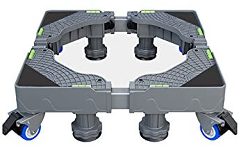 Waschmaschinensockel Mobiler Rollen-Waschmaschinenständer Untergestell Verstellbare Länge/Breite 40-68cm Untergestell für Trockner Kühlschrank Möbel Kühlschrankständer Universal mit 4 Feststellro