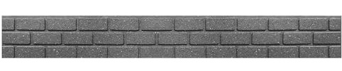 Garden Gear Ultra Curve EZ Border Edging Large Brick Look 122cm Recycled Rubber Flexible Garden Border with Spikes Weather Resistant Embossed Design Grey (18)