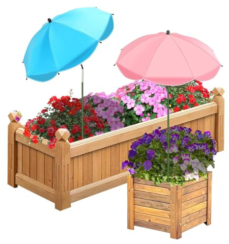 ZFFLYH Ombrelloni per Piante da Esterno, Ombrellone da Giardino 65 Cm Copertura Parasole, Ombrello per Ombrellone Regolabile Ad Angolo Regolabile più Alto di 110 Cm per Patio Fiori Verdura,2pcsb