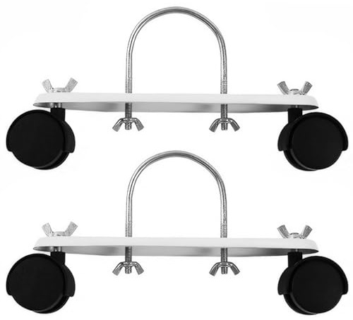 Mobile Pulley Brackets for Oil Filled Radiator 2Pcs Heavy Duty 360° Swivel Caster Wheel, U-Shaped Hook Carbon Steel Casters for Electric Heaters & Radiators, Black Wheels