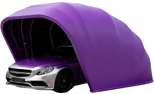 TUPOSTAR Wetterfester Carport, Mobile, Faltbare Garage Mit Autovordach, Halbautomatischer Carport Mit Sonnenschutz, AbschließBarer, Robuster Unterstand,04,5.5 * 2.5m
