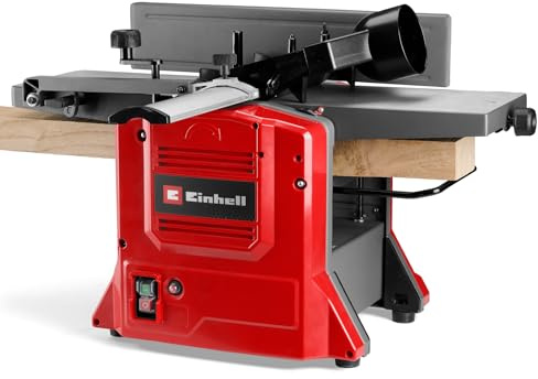 Pialla stazionaria Einhell TC-SP 204/1 (1500 W, 9500 min-1, larghezza pialla 204 mm, struttura stabile per l'ispessimento e la ravvivatura, staffa di erogazione estraibile)