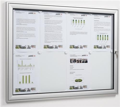 SOFTLINE FSK - Panneau d'affichage, Vitrines pour intérieur et extérieur et fixation murale, 8 x DIN A4