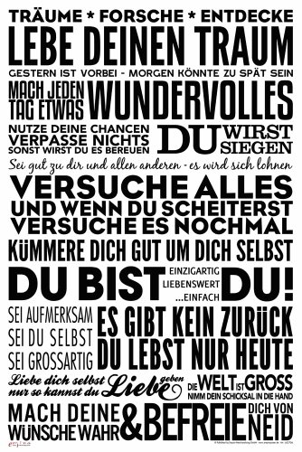 empireposter Motivational - Lebe deinen Traum - 61x91,5cm