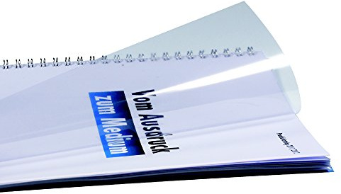 r & b Laminiersysteme UMT020T Deckblätter Klarsichtfolien, DIN A4, PVC, 0.20 mm stark, 100 Stück, transparent