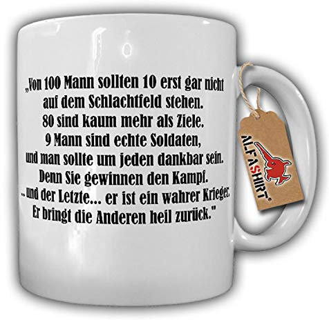 Tasse Der wahre Krieger Sparta 100 Hundert Mann Soldaten Krieg Kampf #16087