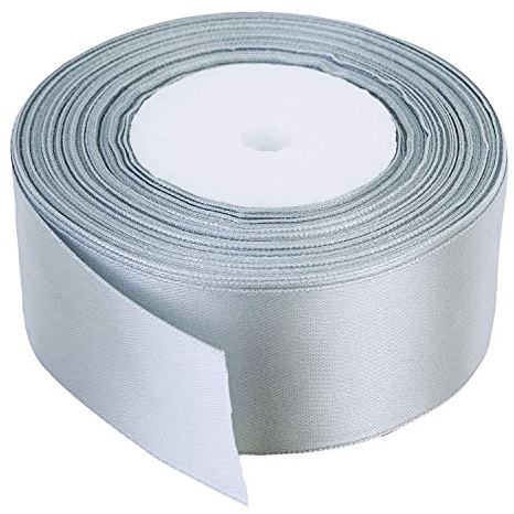Trimming Shop 40mm x 25 Metres Doppelseitiges Band, Satinband für Geschenkverpackungen, zum Basteln von Haarschleifen, Hochzeit, Basteln, Nähen, Weihnachtsdekoration, Plata