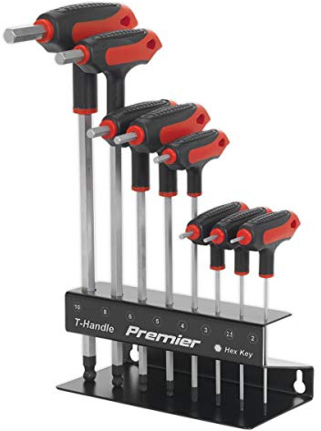 Sealey Ak7195 Ball-End Hex Key Set 8Pc T-Handle Metric