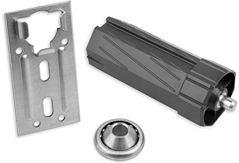 DIWARO® Gegenlager Set | für SW 60 Achtkant Stahlwelle | 1x Anschraublager | 1x Kugellager | 1x Kapsel Kunststoff lang