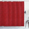 ABAKUHAUS Abstrakt Duschvorhang, Zusammenfassung Grid, Stoffliches Gewebe Badezimmerdekorationsset mit Haken, 175 x 240 cm, Schwarz Rot