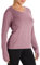icyzone Damen Laufshirt Langarm Sport Shirt mit Daumenloch Fitness Yoga Oberteil (M, Rose Wine)