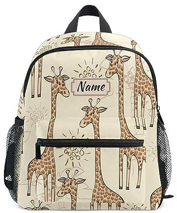 Kinderrucksack Junge Mädchen Kindergarten, Nette Giraffe Lässig Mini Backpack Büchertasche mit Brustgurt