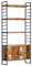 vidaXL Bücherregal 4 Ebenen 2 Türen 3 Fachböden Standregal Wandregal Aktenregal Holzregal Bücherschrank 80x30x180cm Recyceltes Massivholz