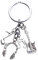 Amosfun Métal Note de Musique Trousseau Créatif Musique Passionné Guitare Pendentif Porte-Clés Ornements Cadeaux pour Clé de Voiture