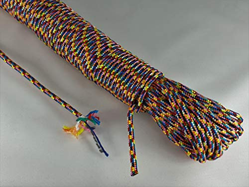 ANBP Corde en polypropylène multicolore - 4 mm / 40 m - Couleur arc-en-ciel