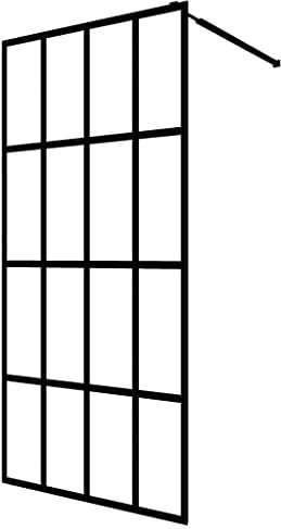 vidaXL Duschwand für Walk-in Dusche Duschabtrennung Hartglas Duschkabine Duschtrennwand für Begehbare Duschen Mattes Sicherheitsglas 80x195cm