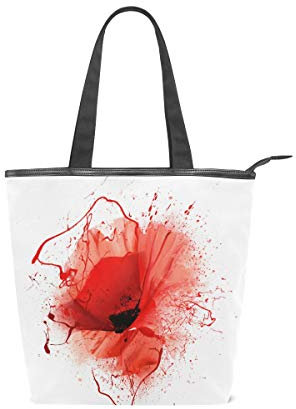 MONTOJ Nahaufnahme mit Sprühfarbe, Handtasche, Schultertasche, Tragetasche, Rot