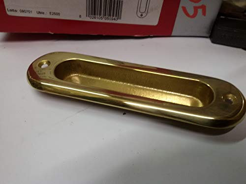 Maniglia Ovale da Incasso per porte scorrevoli ottone lucido