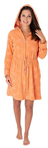 Damen Badejacke Bademantel mit Reißverschluss wewo Fashion Otto Werner 6025 Lachs Gr. S