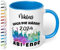 Lustige Tasse zum Abitur 2025 mit Namen: „Hoch die Hände - 2025 – ABI-ENDE“ - Kaffeetasse personalisiert - Geschenke zum Abitur, Abschlussgeschenk, Geschenk zur bestandenen Prüfung, Cambridge Blau