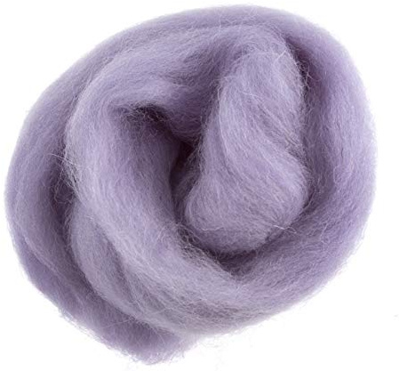 Trimits Natural Felting Roving Wool, Lilac, 10 g