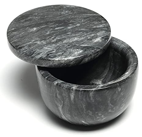 Jalz Jalz Salzdose aus Marmor, Gewürzdose, Schwarz