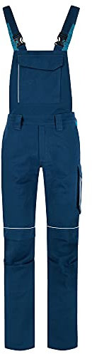 BWOLF Raptor Salopette de Travail Homme en Coton avec Poches Multifonctionnelles, Bandes Réfléchissantes - Bleu, Taille S