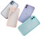 Vanqiang Mint Hybrid Simple Matte Bumper Phone Case Designed for iPhone 13 11 12 Pro Mini XR XS Max X SE 2020 Shockproof Soft Silicone Full Camera Protection Cover (Mint Green,for iPhone 11)